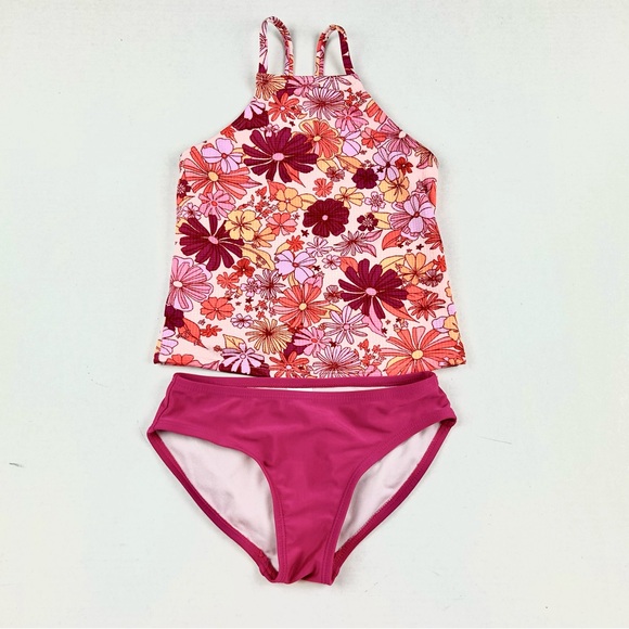 Cat & Jack Other - Cat & Jack Girls 2 Piece Floral Bathing Suit